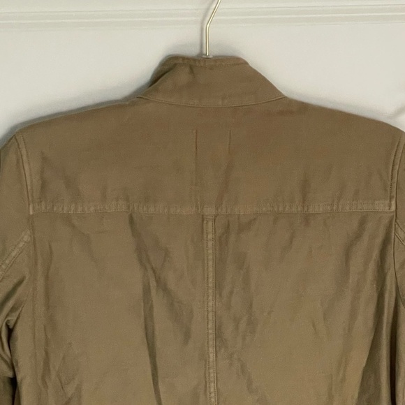 J. Crew Tan Cotton Full Zip Snap Up Military Jacket - 47235 - Picture 9 of 15